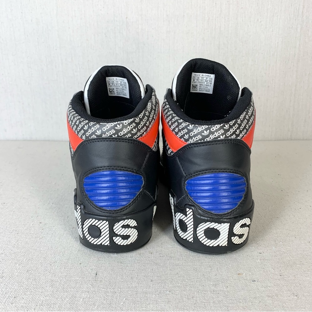 Adidas~Men’s Originals Hardcourt Hi Black Active Red, Blue Athletic Shoes~Sz‎ 8 - Picture 4 of 14